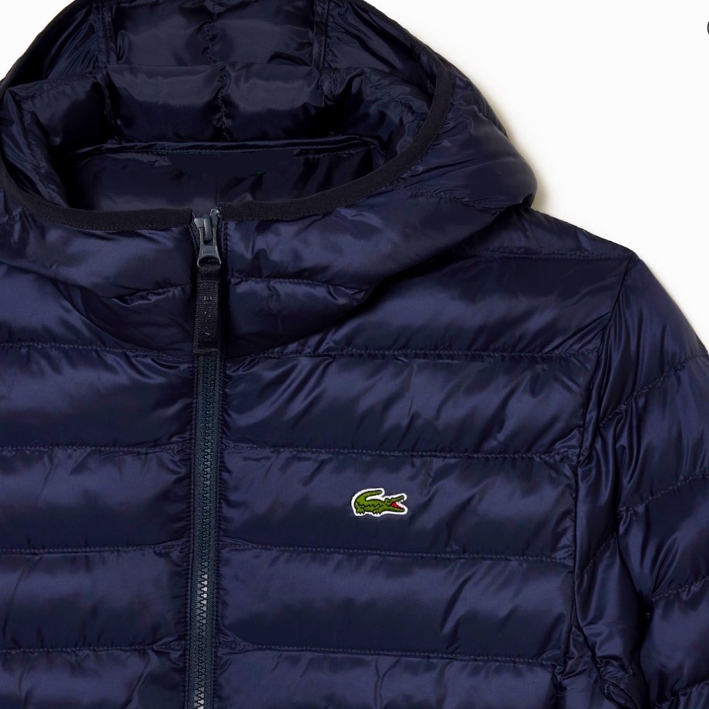 Lacoste Men’s Quilted Jacket in Navy Blue - size L